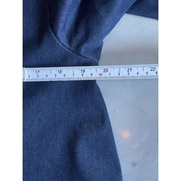 Soft Surroundings Stretch Denim Embroidery Tunic Jacket Sz PM Boho Button Front - Picture 8 of 11